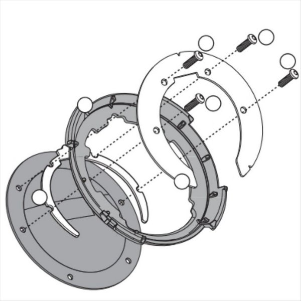 Flangia specifica borse da serbatoio Tanklock BF02K Triumph Street Triple  765 2017-2020