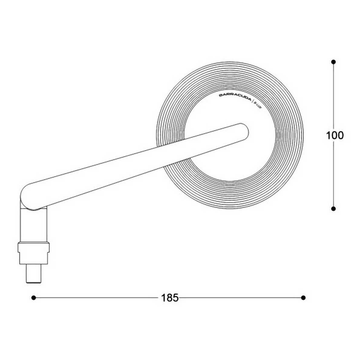 Specchi Retrovisori Moto Omologati Sintesy B Lux Neri In Alluminio